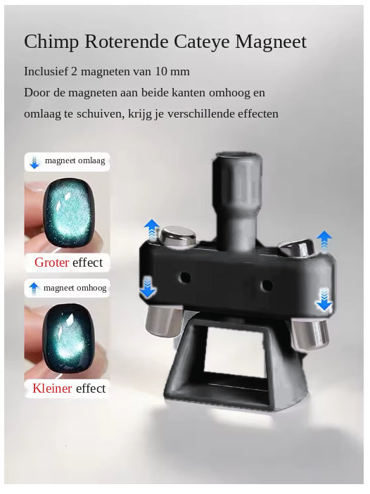 CHIMP Roterende Cateye Magneet ZWART