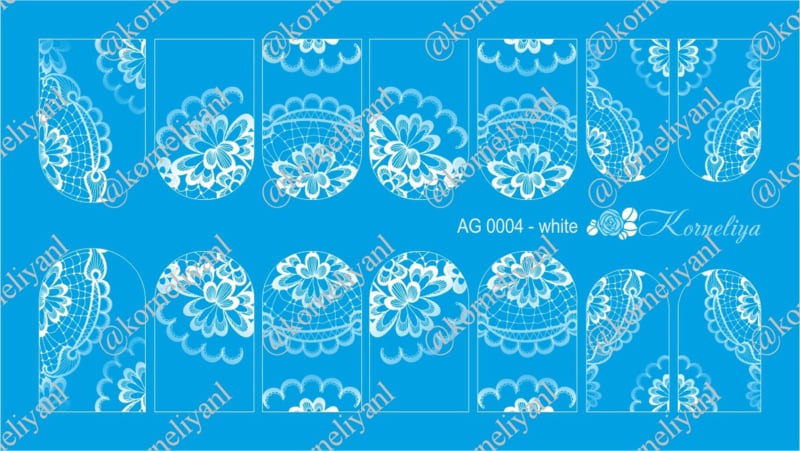 Korneliya Airbrush Waterdecal AG 0004 White