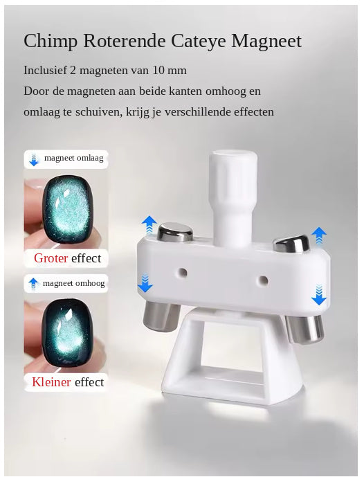 CHIMP Roterende Cateye Magneet WIT