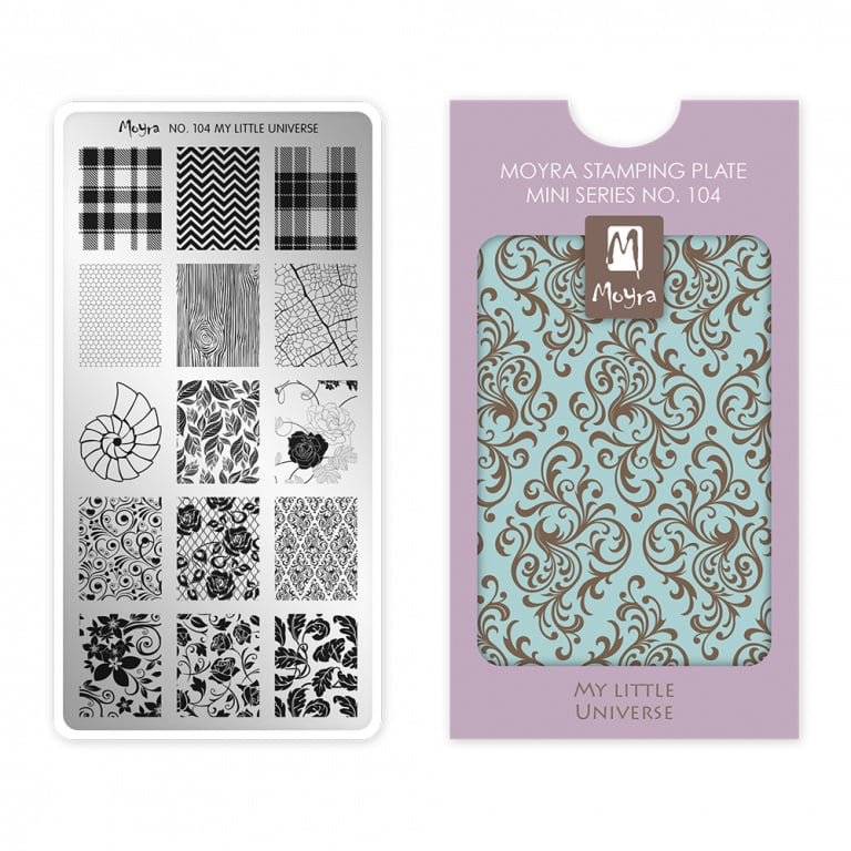 Moyra Mini Stamping Plate 104 My Little Universe