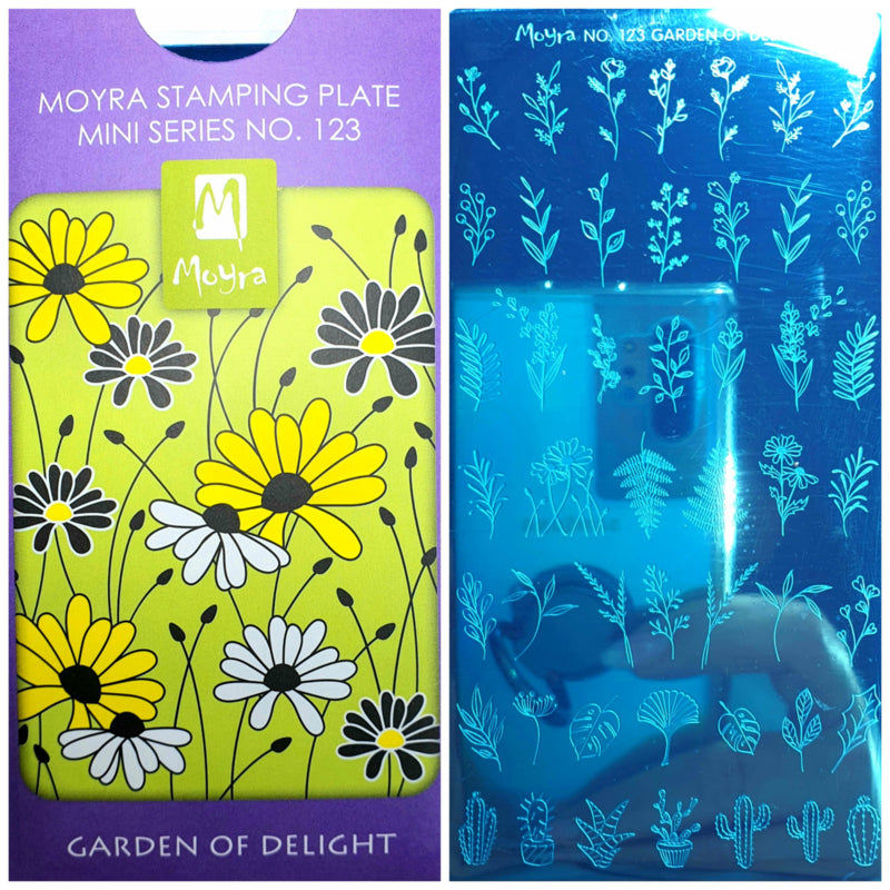Moyra Mini Stamping Plate 123 Garden of Delight