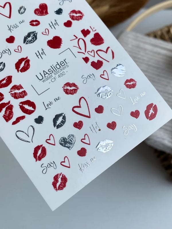 Waterdecal DeLuxe UA Slider CF 492 –Lips & Love