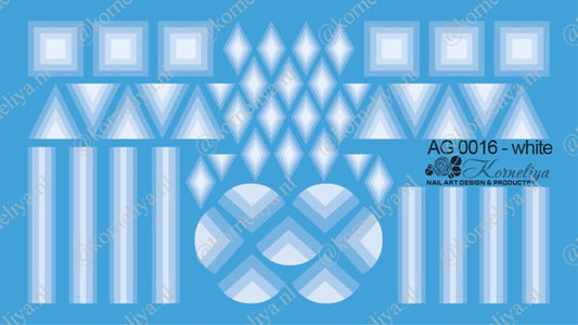 Korneliya Airbrush Waterdecal   AG 0016 White