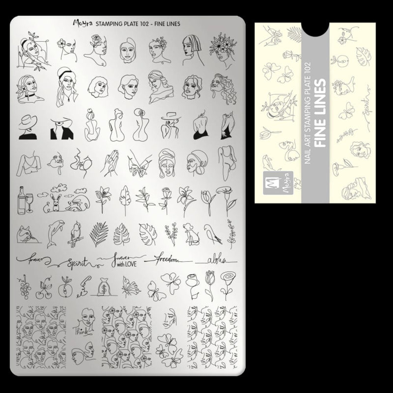 Moyra Stamping Plate 102 FINE LINES