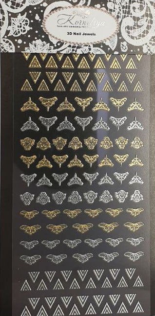 Korneliya 3D Nail Jewels XL - XL07 Triangle Barock