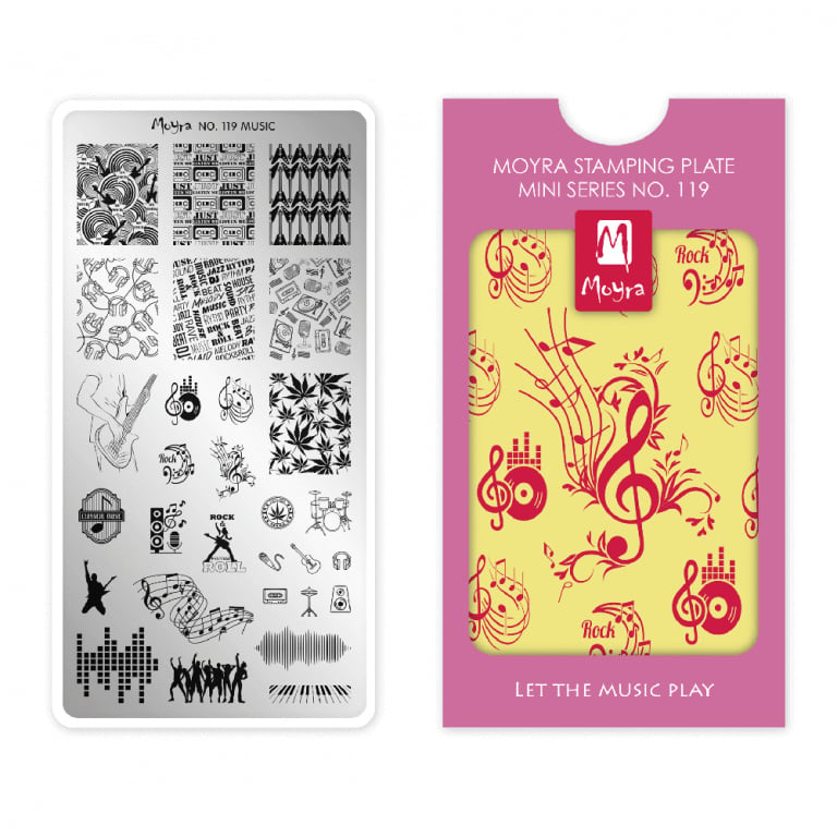 Moyra Mini Stamping Plate 119 Let The Music Play