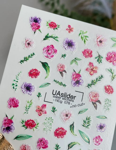No Cut 078 UA SLIDER Blooming Garden