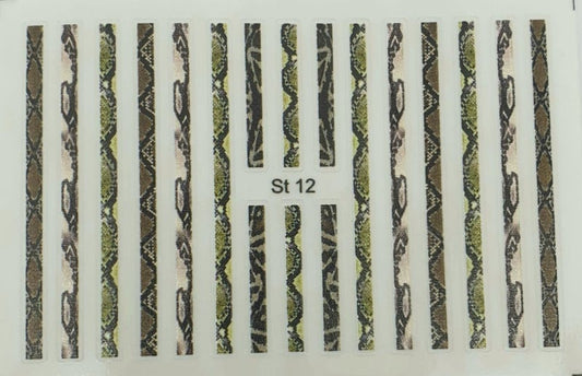 Korneliya 3D StickOn Reptile Stripes Nr 12