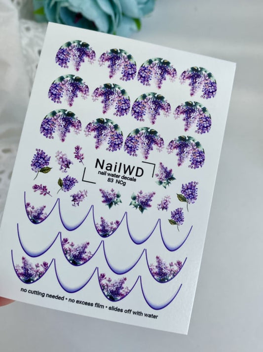 No Cut 083 NCg – Lavender French No Cut Water Decals