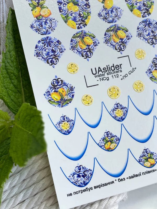 No Cut 112 – Lemon Majolica No Cut Water Decals