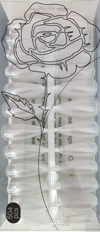 CHIMP Press - On / Show Tips BABY STILETTO CLEAR box met 504 Stuks