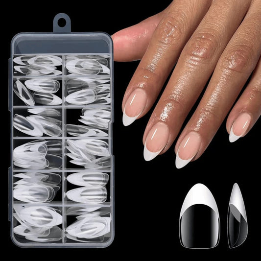 Press On Nail Tips voor nail glue FRENCH ALMOND