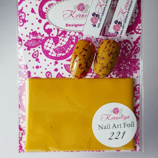 Korneliya Nailart Folie Mat Craquelé 221 Mosterdgeel