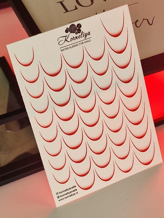 Korneliya Waterdecal French Smile Line OMBRE ROOD