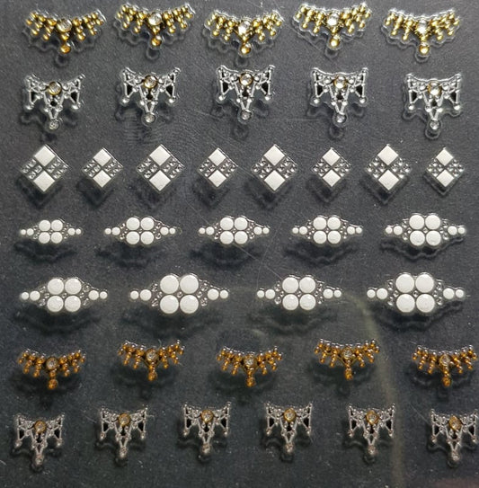 Korneliya 3D Nail Jewels - NJ08 Lunula Crowns