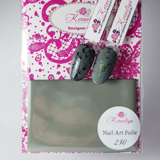 Korneliya Nailart Folie Mat Craquelé 230 Warm Grijs