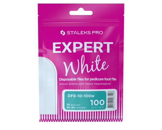 Staleks EXPERT Witte Reserve Plakvijl DFE-10-100W Voetvijl 100 Grit 30 Stuks