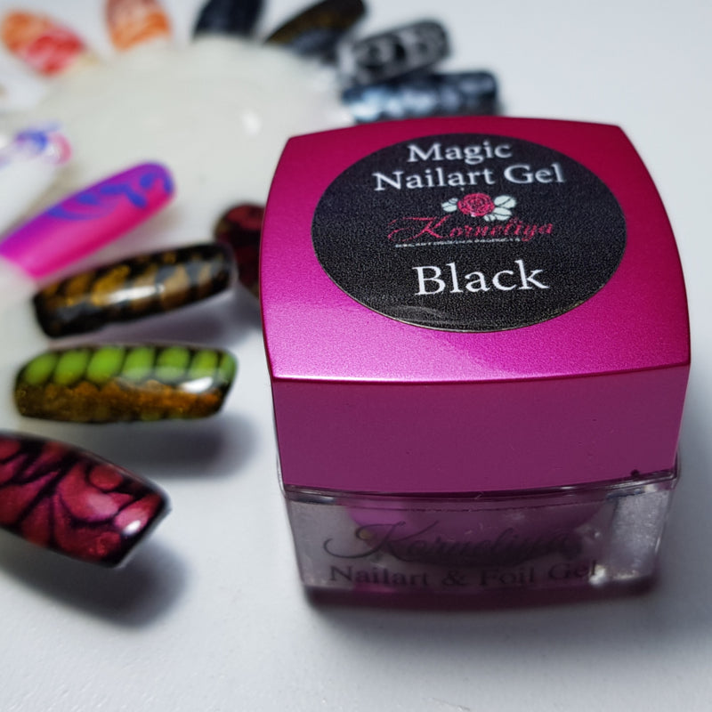 Korneliya Magic Nailart Gel - Blooming Base Gel BLACK 5 ml
