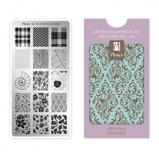 Moyra Mini Stamping Plate 104 My Little Universe