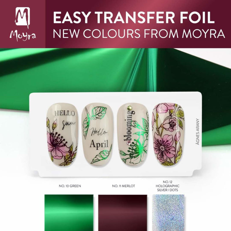 Moyra Easy Folie Nr 12 Holographic Silver Dots