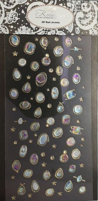 Korneliya 3D Nail Jewels XL - XL01 Stones and Stars