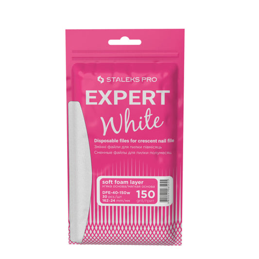 Staleks EXPERT Witte Plakvijl met soft foam DFE-40-150w HALFMOON 150 grit 30 stuks