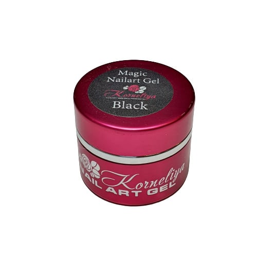 Korneliya Magic Nailart Gel - Blooming Base Gel BLACK 5 ml