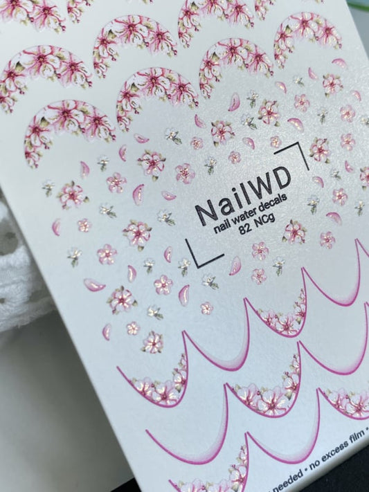 No Cut 082 NCg – Sakura French No Cut Water Decals