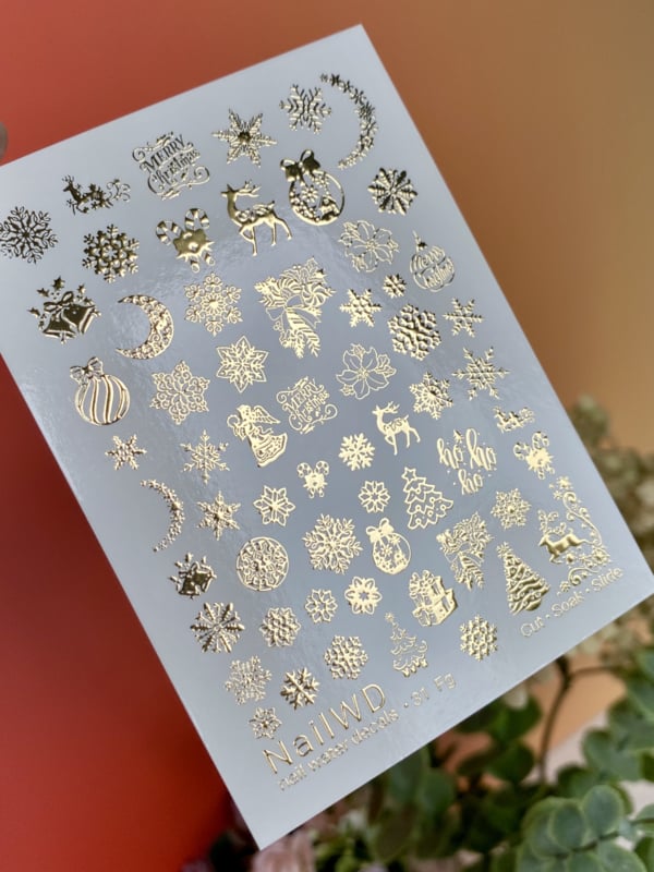 Waterdecal DeLuxe 120 – Gouden Kerst Waterdecals