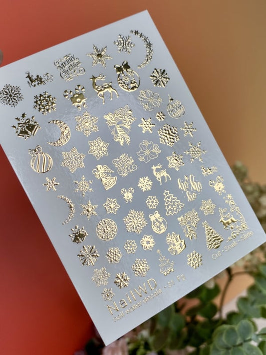 Waterdecal DeLuxe 120 – Gouden Kerst Waterdecals