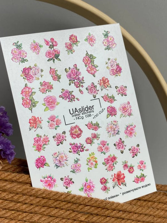 No Cut 038 /199 Ncg – Rosy Charm No Cut Water Decals