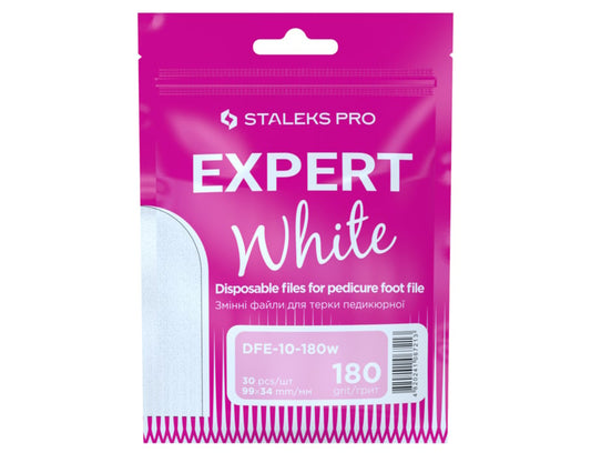 Staleks EXPERT Witte Reserve Plakvijl DFE-10-180W Voetvijl 180 Grit 30 Stuks