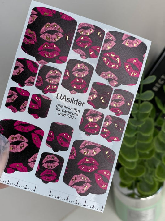 Pedicure Nail Wrap Premium MWF 025 – Kiss Me Glam