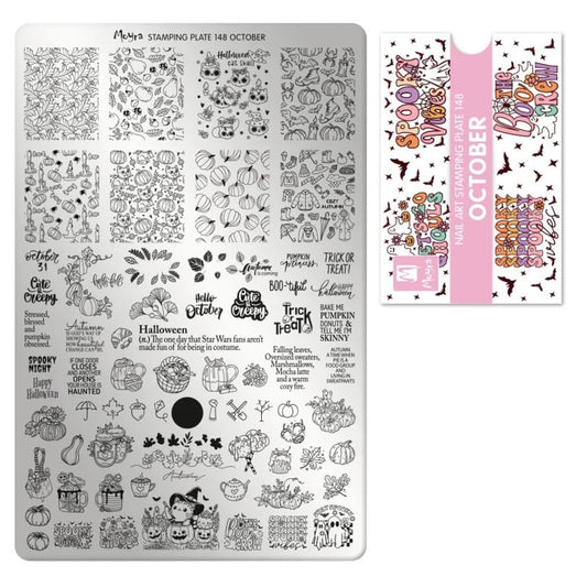 Moyra Stamping Plate 148 OCTOBER + Gratis Try-on Sheet