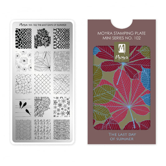Moyra Mini Stamping Plate 102 The Last Day of Summer