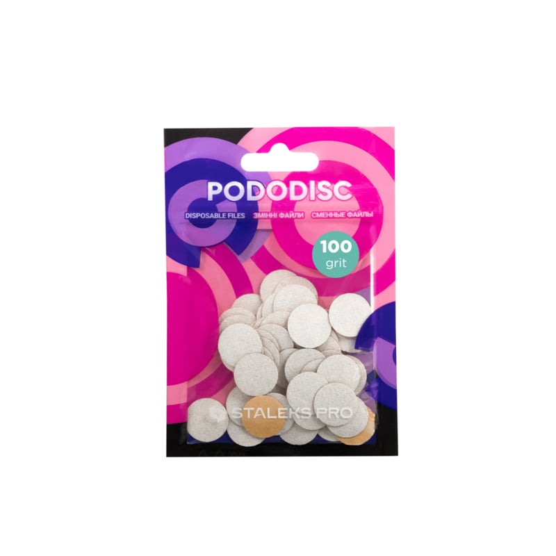 Staleks PODODISC PDF-15-100w Witte refill pads 50 Stuks maat S (15mm) Grit 100