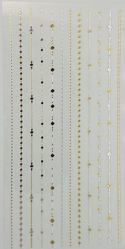 Korneliya 3D Nail Jewels XL - XL12 Lines and Squares