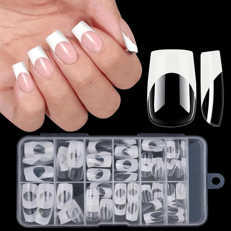 Press On Nail Tips voor nail glue FRENCH SQUARE