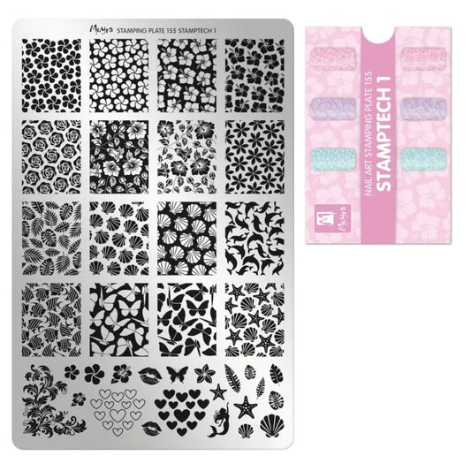 Moyra Stamping Plate 155 STAMPTECH 1 met Try out Sheet