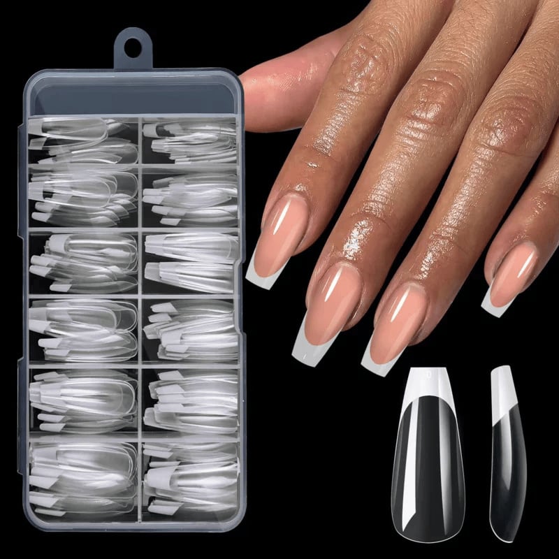 Press On Nail Tips voor nail glue FRENCH BALLERINA
