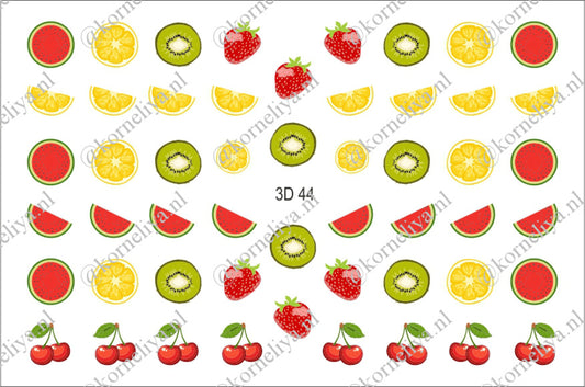 Korneliya 3D Waterdecal - 3D 44 Fruit