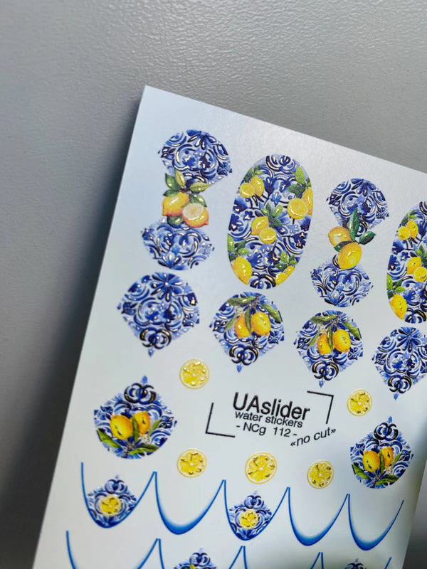 No Cut 112 – Lemon Majolica No Cut Water Decals