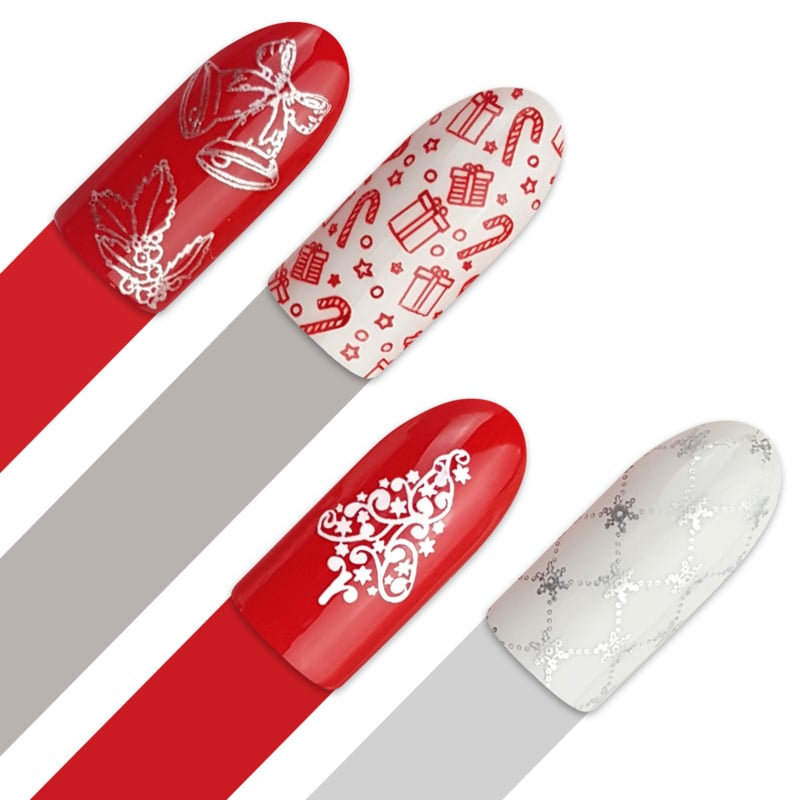 Moyra Stamping Plate 154 LAST CHRISTMAS met Try out Sheet