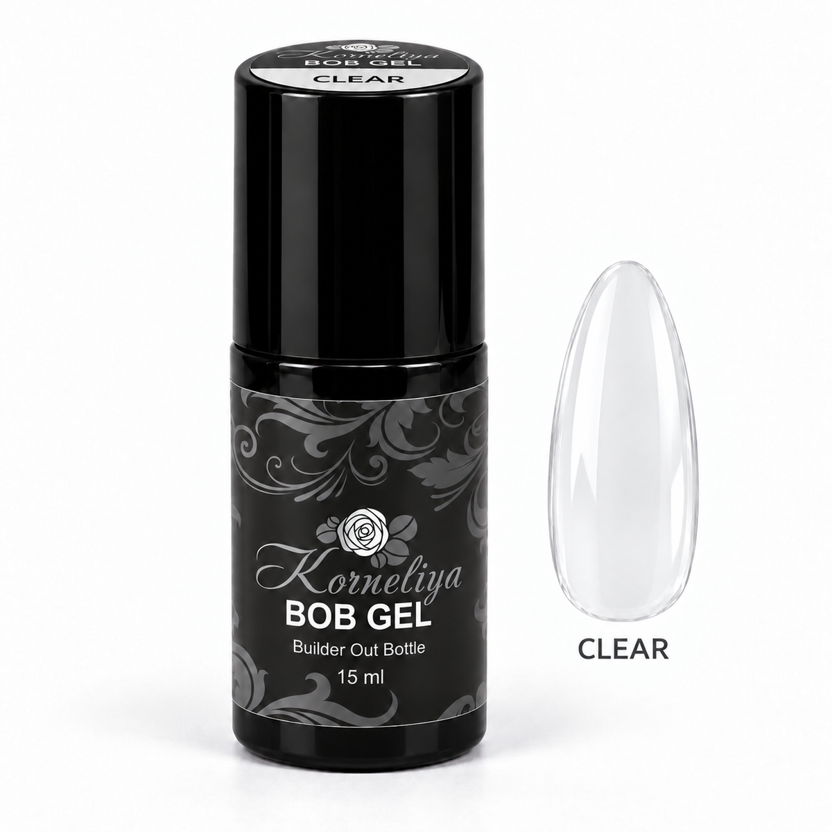 Korneliya BOB Gel CLEAR 15 ml met kleursticker en nagelstaal