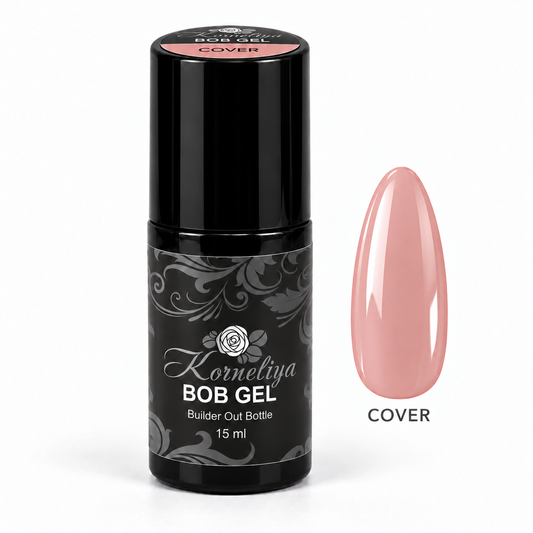 Korneliya BOB Gel COVER 15 ml met kleursticker en nagelstaal