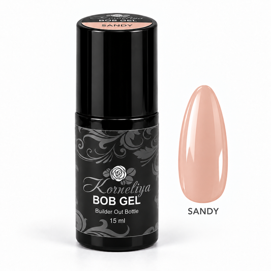 Korneliya BOB Gel SANDY 15 ml met kleursticker en nagelstaal
