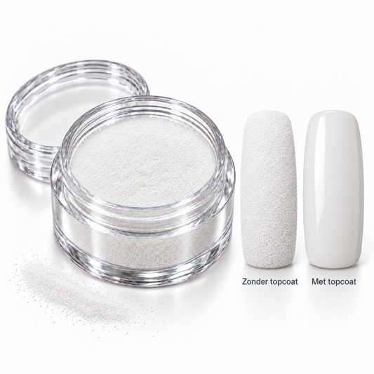 Korneliya Crystal Sugar 399 Snow White – zonder en met topcoat
