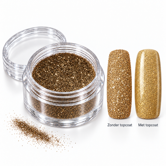 Korneliya Crystal Sugar 404 Champagne – zonder en met topcoat