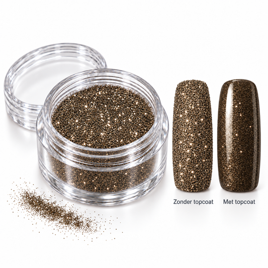 Korneliya Crystal Sugar 422 Bronze – zonder en met topcoat