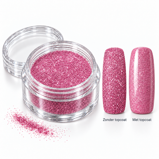 Korneliya Crystal Sugar 425 Pink – zonder en met topcoat